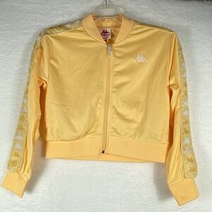 Kappa Banda Ponce Women's Yellow White Track Jacket Medium Slim Fit - NWT